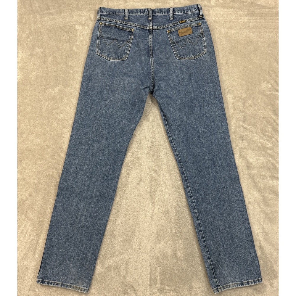 Wrangler Jeans Mens 38x37 Blue George Strait Cowboy Cut 13MGSHD Straight Western